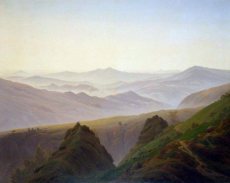 Caspar David Friedrich Morning in the Mountains Norge oil painting art